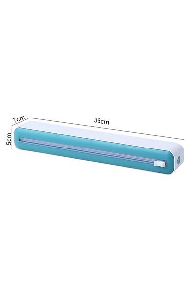 Choice Normal Type-Green 2 in 1 Plastic Wrap Dispenser Food Cling Film Cutter Wrap Storage Box Aluminum Foi
