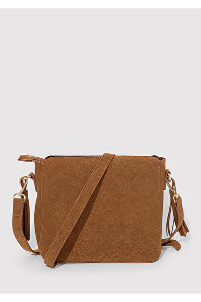 Mavi Suni Süet Kahverengi Çapraz Çanta 1912128-85397