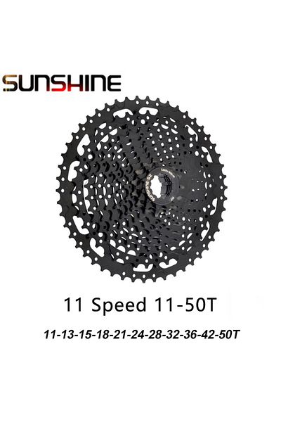 SUNSHINE-SZ 11s 11-50t Sunshine Black Cassette 8s 9s 10s 11s 12s Mtb Bike Road Bicycle Freewheel 11v 12v 42/46/5