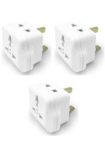 Other قابس محول طاقة للسفر العالمي من النوع D/E/F/G/H/I/L إلى G، 13 أمبير 220-240 فولت، 3 دبابيس (عبوة من 3 قطع)