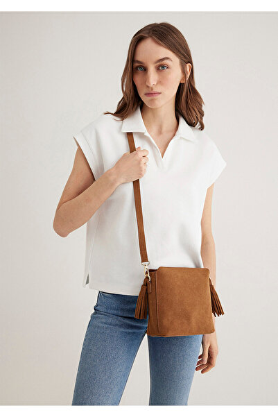 Mavi Suni Süet Kahverengi Çapraz Çanta 1912128-85397