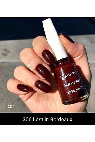 Flormar Nail Enamel 306 Lost In Bordeaux-Bright