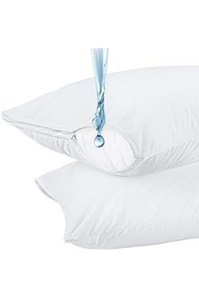 Other Luxury Waterproof Pillow Protector, Soft Knit Breathable Cover with Zipper - 75x50cm (Pack of 2)