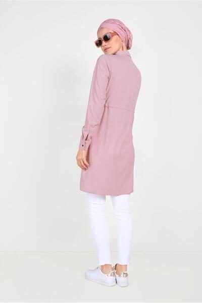 Alvina Cotton Waist with Latch Two Color Tunics 40560