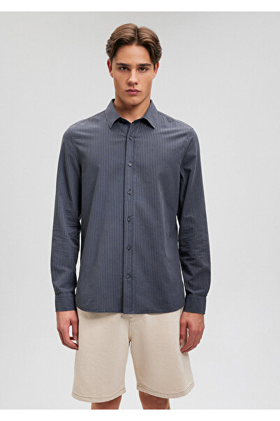 Mavi Gri Gömlek Regular Fit / Normal Kesim 0211177-80790