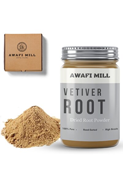 AWAFI MILL مسحوق جذر نجيل الهند | خوس | فيتيفيريا زيزانويدس - زجاجة ١٠٠ غرام ...