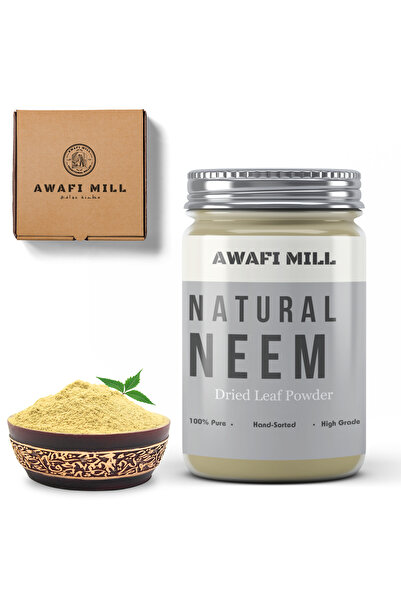 AWAFI MILL مسحوق أوراق النيم | أزاديراختا إنديكا - زجاجة ١٠٠ غرام / ٣.٥ أونصة