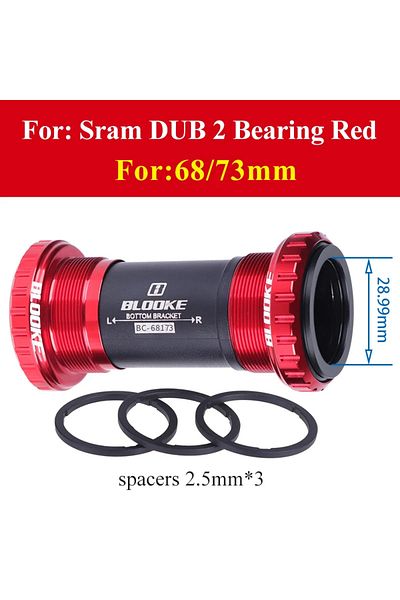 Choice Red 3 Colors BSA DUB BB Bottom Bracket 68/73mm 28.99mm Central Movement BSA68 Thread Sealed 2 Bearin