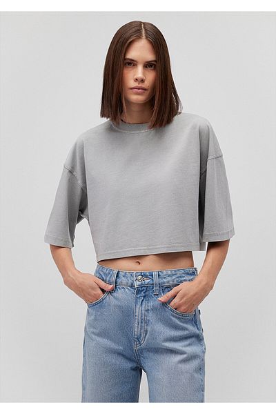 Mavi Μπλουζάκι σε γκρι Crop Short Cut - 1612662 -70098