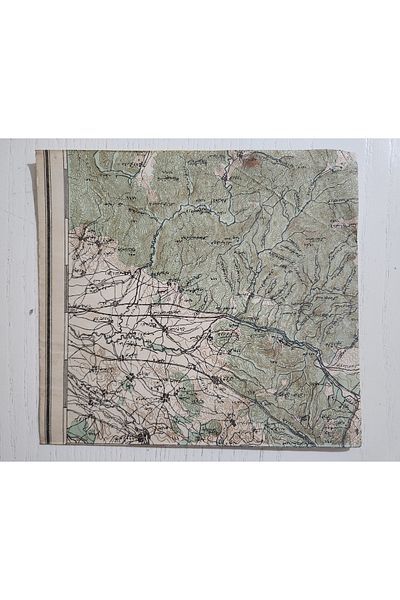 Edi Antik Ottomanca Map Rare 16X18Cm. The Original Period