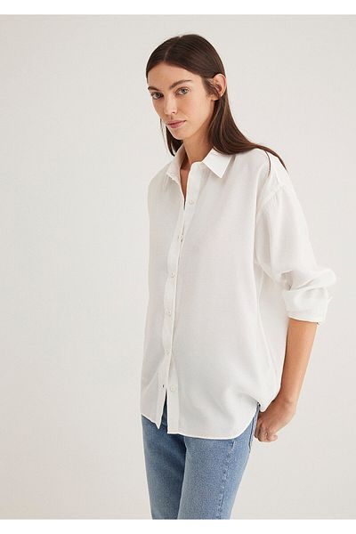 Mavi Πουκάμισο Lux Touch Ecru Modal Loose Fit / Loose Relaxed Fit 1210891 -70057