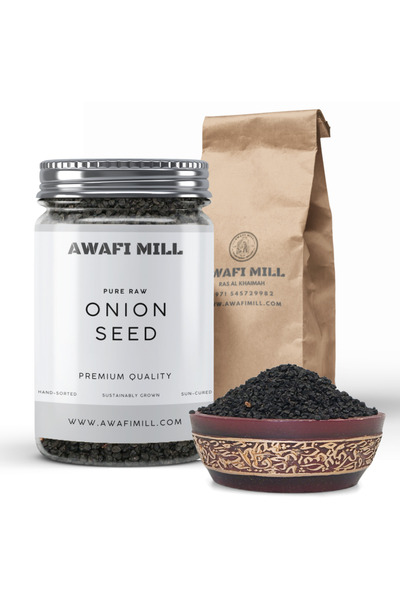 AWAFI MILL بذور البصل | بياز بيج | - زجاجة ١٠٠ غرام / ٣٫٥ أونصة