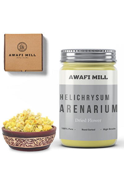 AWAFI MILL زهرة الهيليكريسوم | Helichrysum Italicum - زجاجة 100 جرام / 3.5 أوقية