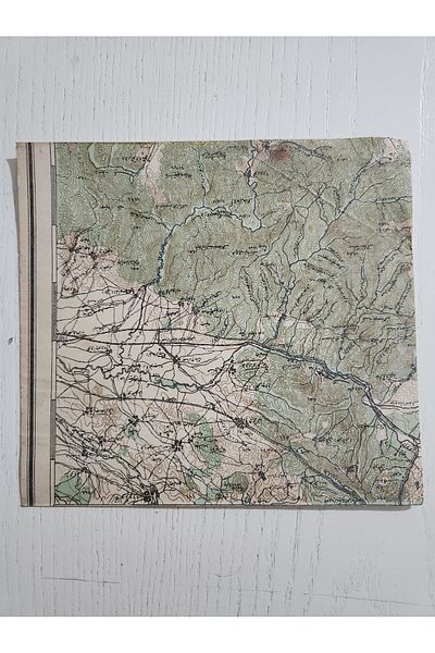 Edi Antik Ottomanca Map Rare 16X18Cm. The Original Period