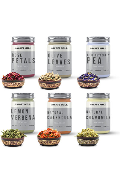 AWAFI MILL صندوق هدايا شاي الأعشاب - زجاجة سعة 100 جرام / 3.5 أونصة