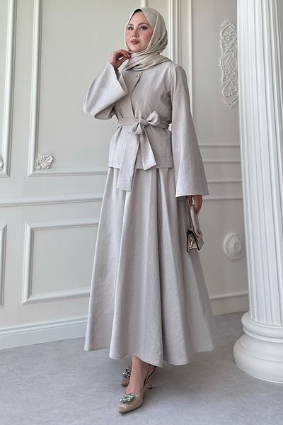 InStyle Costum cu fustă modal cu mâneci largi
