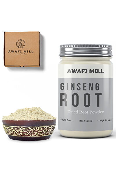 AWAFI MILL مسحوق جذر الجينسنغ | باناكس جينسنغ - زجاجة ١٠٠ غرام / ٣.٥ أونصة