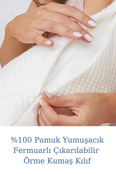 Elyaf Sepeti 2 Pieces of Visco Pillow with Premium Case 1300 gr Visco Pillow