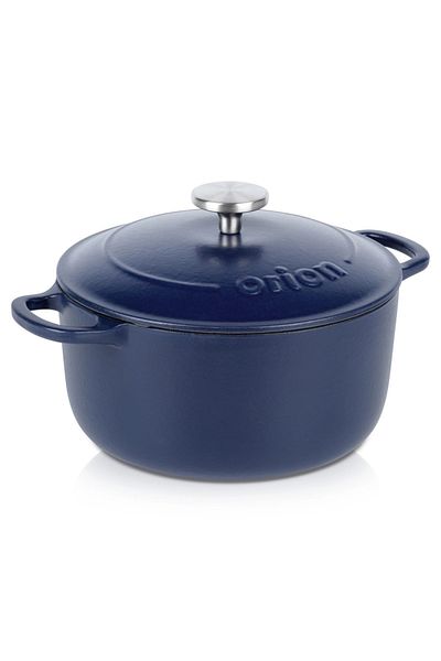 Orion Enameled cast iron pot with lid 22 cm, 3.3 l, BLUE