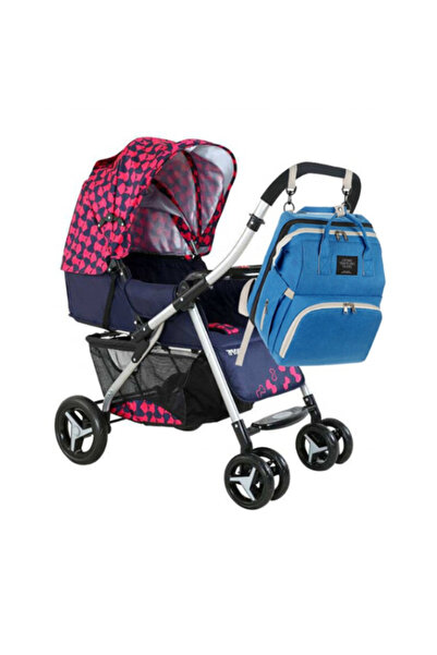 OEM Geanta multifunctionala 3 in 1 pentru mamici, se poate folosi ca geanta, rucsac sau patut, albastru