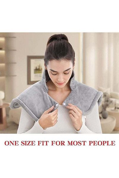 fulina Neck and Shoulder Heated Soothing Pad, 10 Heat Settings, 3 Timer Options, Auto Shutoff, 16X24 Inch
