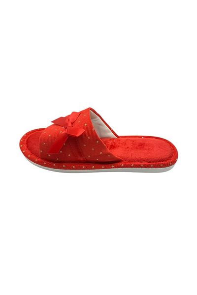 TECOS Women's slippers, Tecos®, red with gold stars, breathable sole, size 40-41, 25 cm