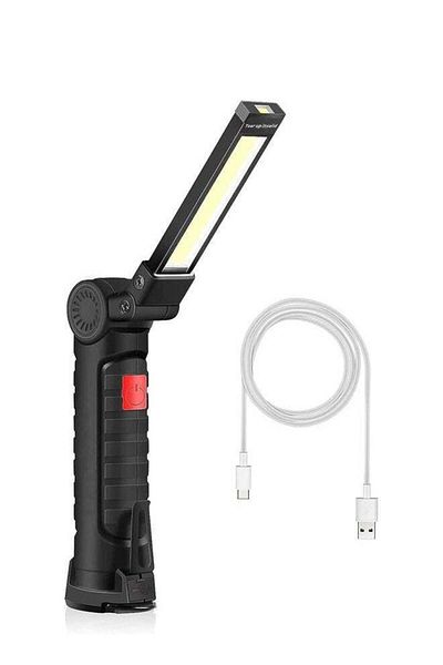 fulina LED work light, rechargeable, 360° rotation, 5 lighting modes, with magnetic base, for outdoor use