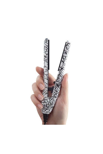 Jose Eber 0.5 Inch Petite Flat Iron White Flowers