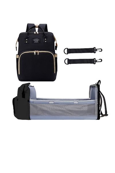 OEM Geanta multifunctionala 3 in 1 pentru mamici, se poate folosi ca geanta, rucsac sau patut, negru
