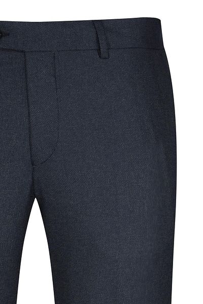 Hatemoğlu Παντελόνι από ύφασμα Navy Blue Regular Fit με πλαϊνές τσέπες