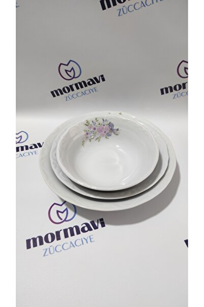 Porland Porselen Buket 18 Parça 6 Kişilik Yemek Takımı (SERVİS TABAĞI YOKTUR)