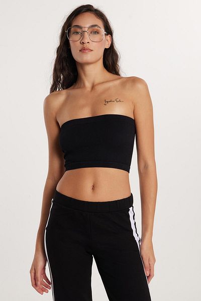 Tudors Body negru fără bretele pentru femei Slim Fit Slim Fit