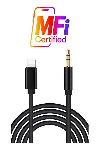 Generic Lightning To Male Aux Cable Black