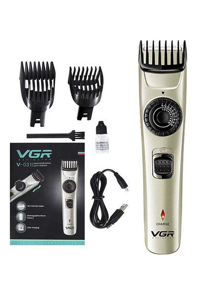 VGR V-031 Professional Hair Trimmer Gold/black 15cm