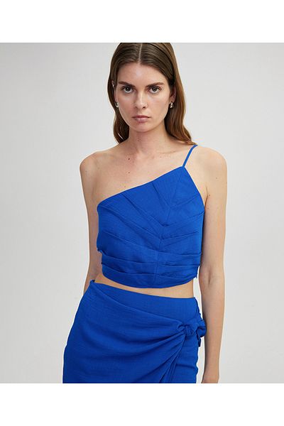 İpekyol Blouse with Asymmetrical Sleeve Rib
