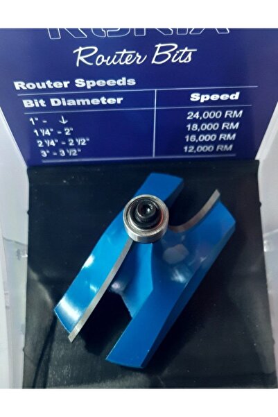 RONİA Ronia Ahşap Freze Bıçağı 05B-76238012 Rulmanlı Balık Sırtı Freze Ucu Sa...
