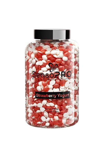 SensoPRO Milano Professional Elastic Hair Removal Wax Strawberry Yogurt, 400g