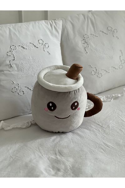 Moontoys Children's Cup with Handle Plush Pillow Gray 30 cm