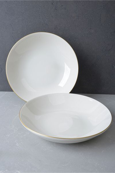 Heda Porselen Hayal Gold Gilded 2 Piece Pit Plate