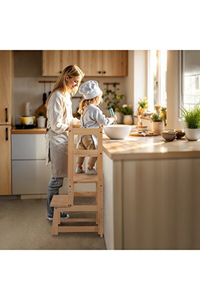 Genel Markalar Masif Ahşap Öğrenme Kulesi