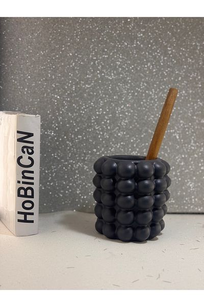 BLANJ Dark Gray Color 5 Bubble Spoon Vase |   Concrete Vase Decoration |   Decorative Flower Pot