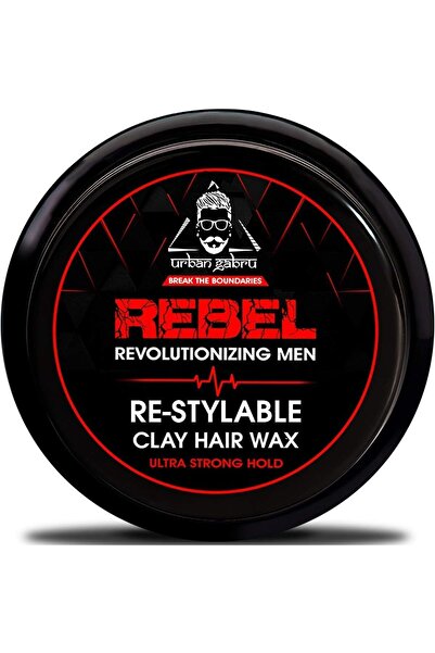 UrbanGabru شمع طين تصفيف الشعر ريبيل للرجال 85 جم