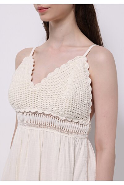 Colin's Regular Fit Kadın Ekru Elbise