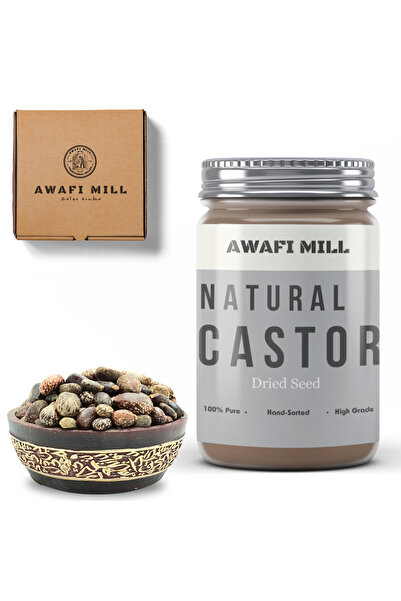 AWAFI MILL بذور الخروع | ريسينوس كومونيس - زجاجة ١٠٠ غرام / ٣.٥ أونصة