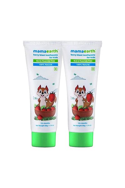 Mamaearth Berry Blast Toothpaste For Kids 12+ Months 2 x 50 g