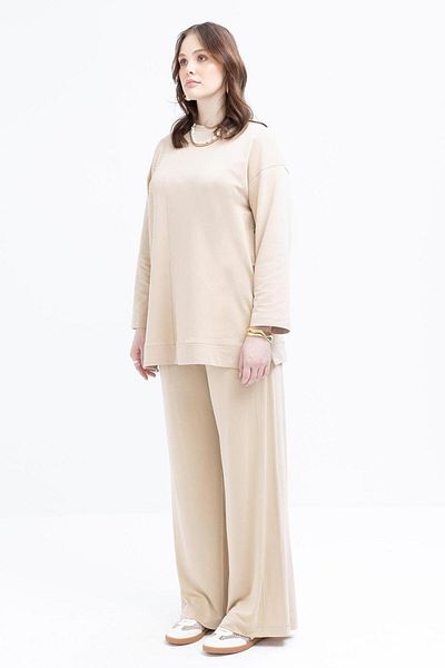 ALLDAY Embroidered Crew Neck Tunic