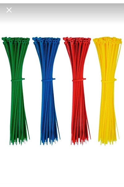 Kupa Plastik Renkli Cırt Kelepçe 3,6x30cm - 25'er Ad: Sarı-yeşil-kırmızı-mavi