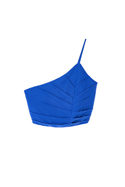 İpekyol Asimetrik kol nervürlü bluz