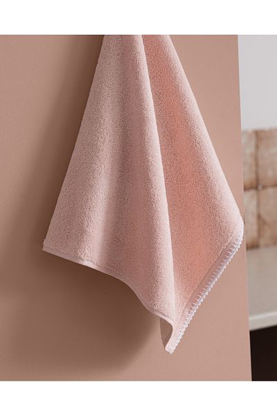 Madame Coco Aveline Crochet 100% Cotton Face Towel - Powder/White - 50X70 cm