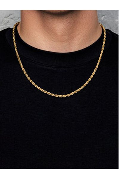 Iced Stuff men's chain ŁAŃCUCH ROPE 4MM gold-colored